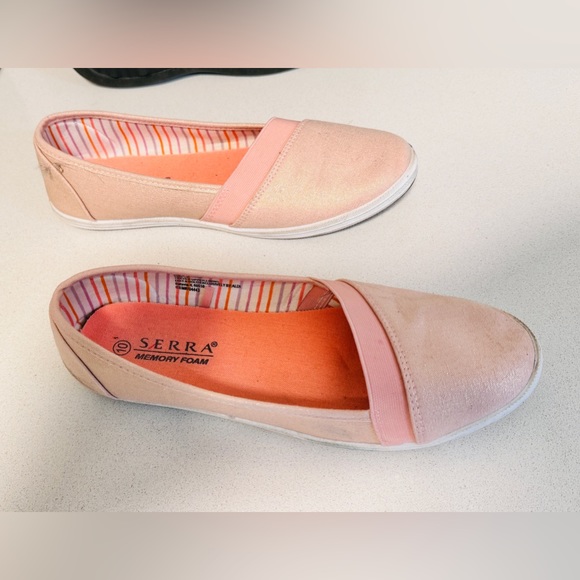 2 PAIR Women’s Size 10 Comfort Slip Ons Loafers BZees and Serra Black and Pink - Picture 10 of 13